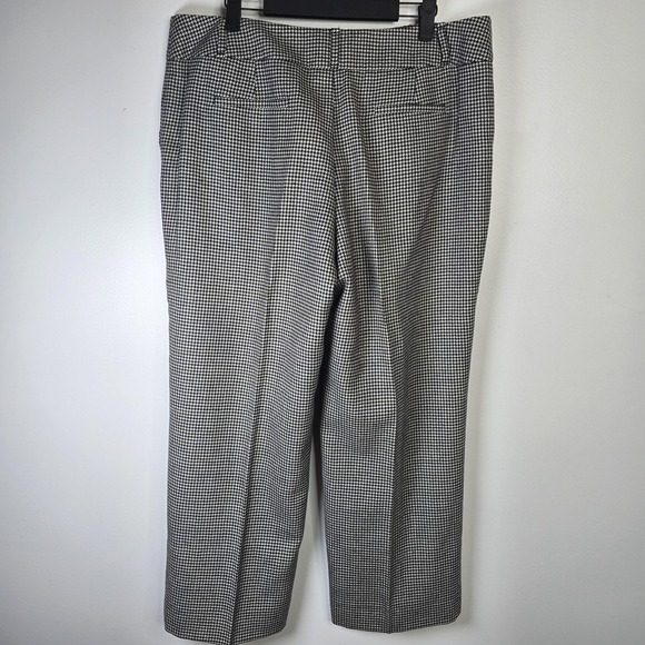Talbots Petites Houndstooth Wool Blend Pants Black White Classic Career XLP - Picture 2 of 5